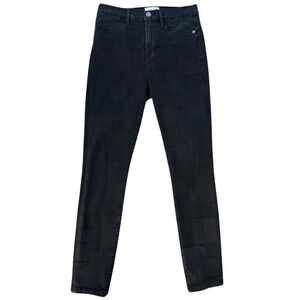 FRAME Women’s Black Le High Skinny Laser Patchwork size 28 excellent condition